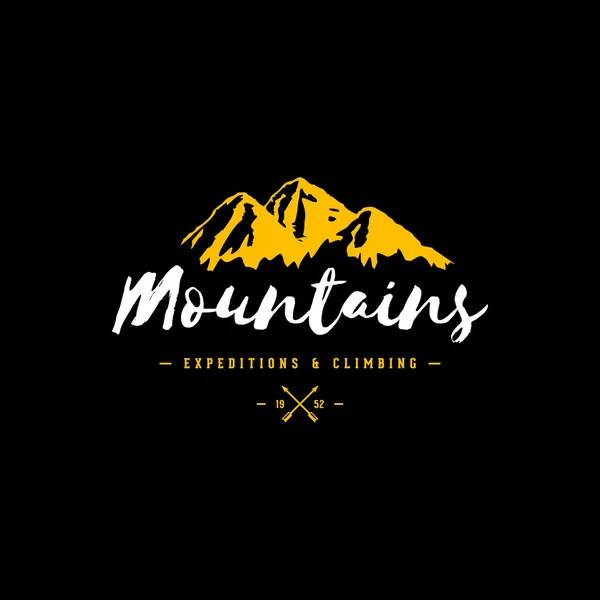 Montagnes signe de couleur — Image vectorielle
