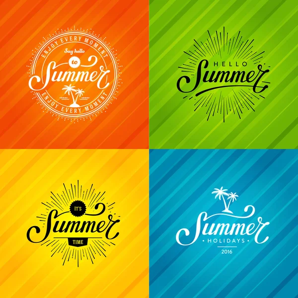 Verão conjunto de cores — Vetor de Stock