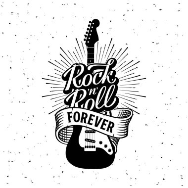 Rock 'n Roll sonsuza dek gitar ve kurdele