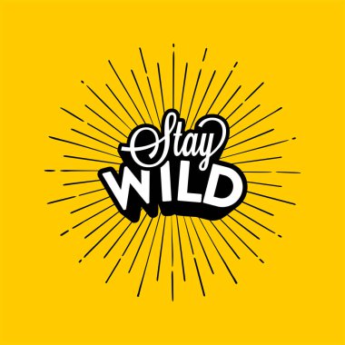 Vahşi çizgi film tarzı harf vektör illüstrasyonunu koru