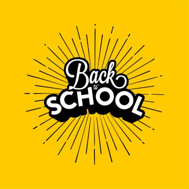 Okula dönüş çizgi film stili Vektör illüstrasyonuName