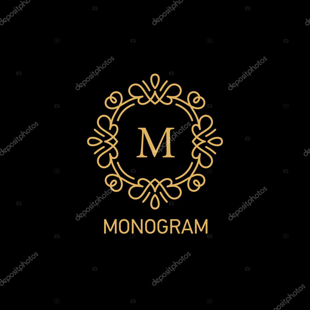 Monogram logo design. Vector illustration