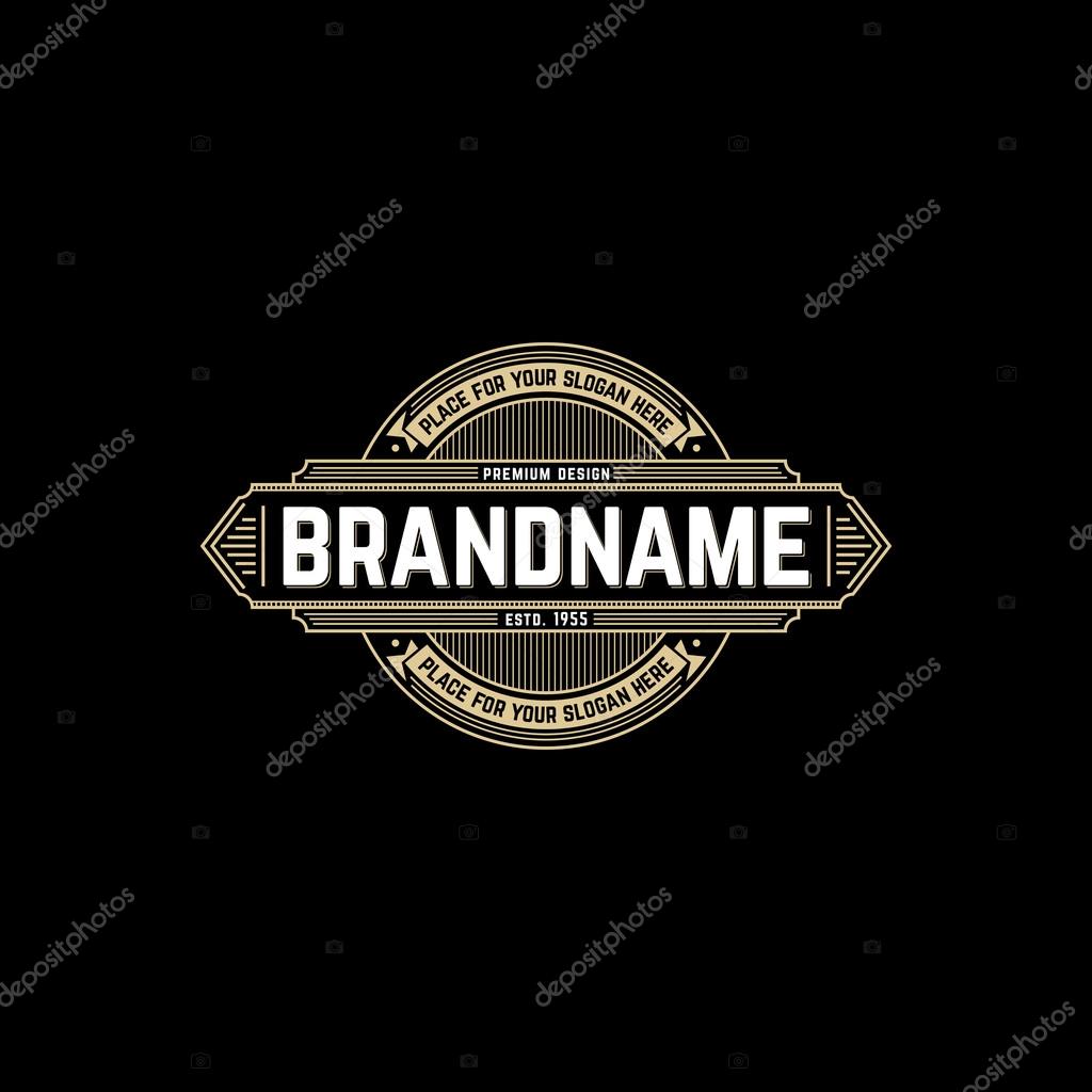 Retro logotype, vintage insignia. Luxury logo template. Vector design.