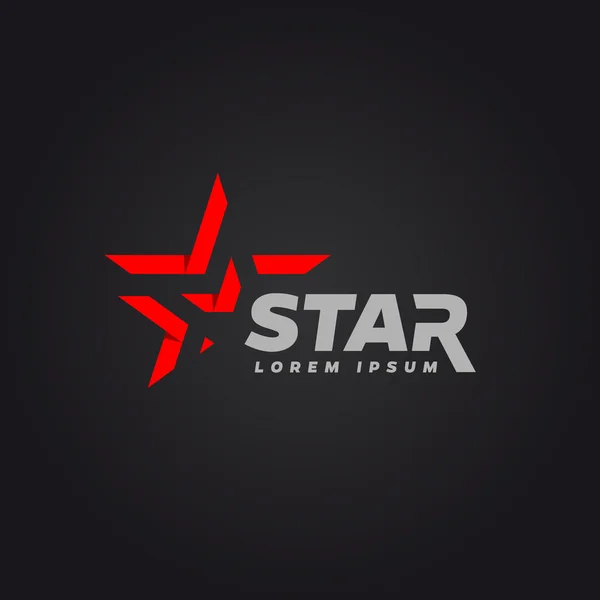 Logo estrella rojo — Archivo Imágenes Vectoriales