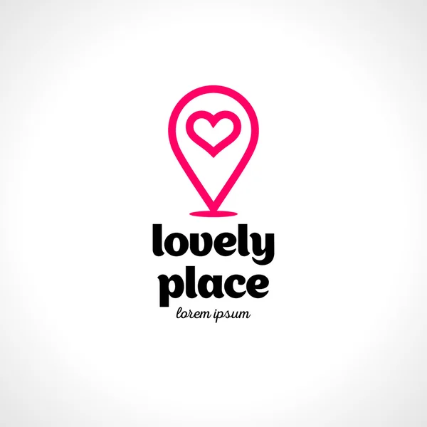 Lovely Place Logo — Stock Vector