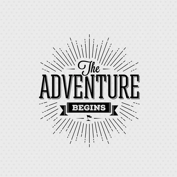 The Adventure begins — Stock Vector