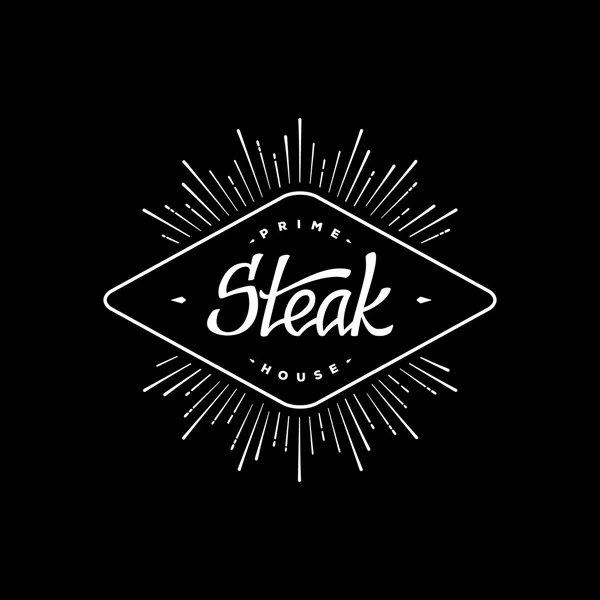 Černá písmena steak — Stockový vektor