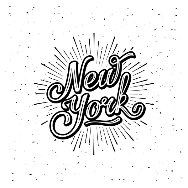 Lettrage New York Blanc — Image vectorielle
