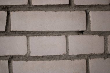 Beyaz tuğlalı tuğla duvar, beyaz tuğla zemin.