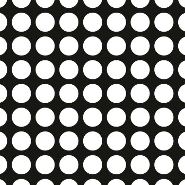 Siyah arkaplandaki beyaz benekli vektör deseni.