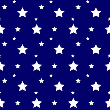 Vektörsüz desen. Beyaz arkaplanda beyaz yıldızlar..