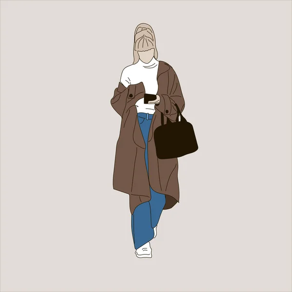 Vector Illustration Kpop Street Fashion 약자이다 한국인의 길거리 아이돌 Kpop — 스톡 벡터