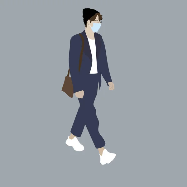 Vektorillustration Der Straßenmode Von Kpop Straßen Idole Der Koreaner Das — Stockvektor