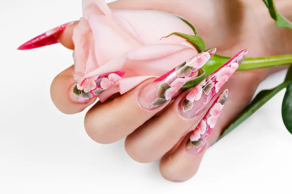 Design de casamento unhas . — Fotografia de Stock