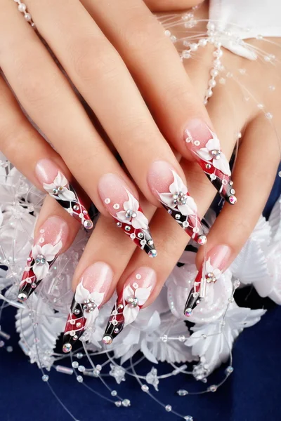 Wedding design  nails. — Stock Photo, Image