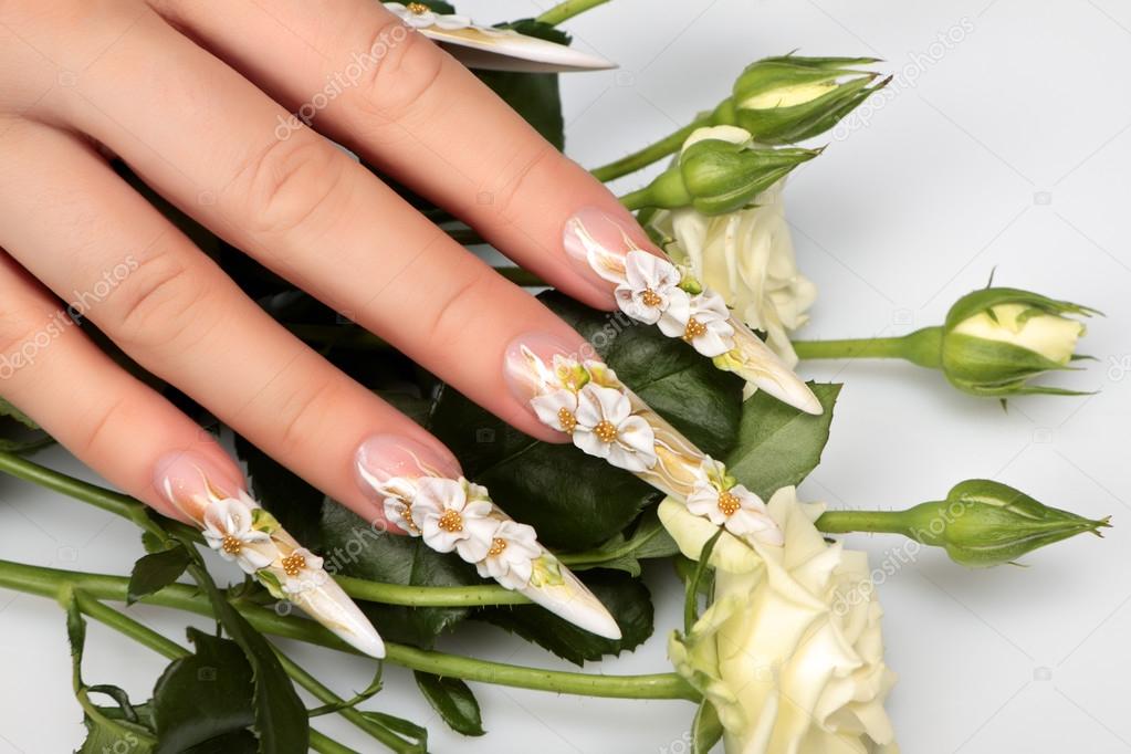 Beauty Floral design  nails.