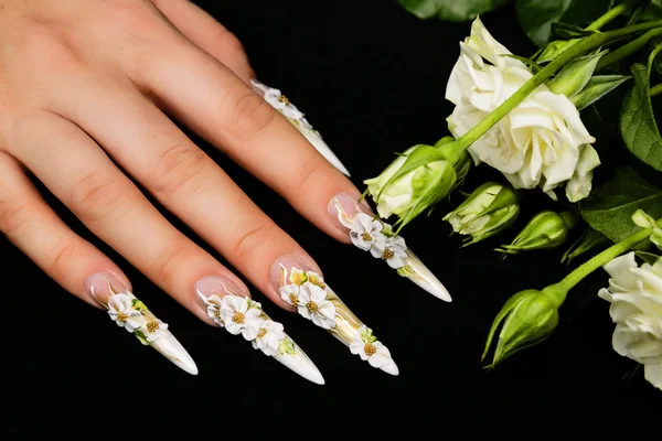 Bruiloft nagels ontwerp. — Stockfoto