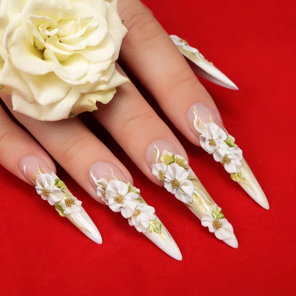 Bruiloft nagels ontwerp. — Stockfoto