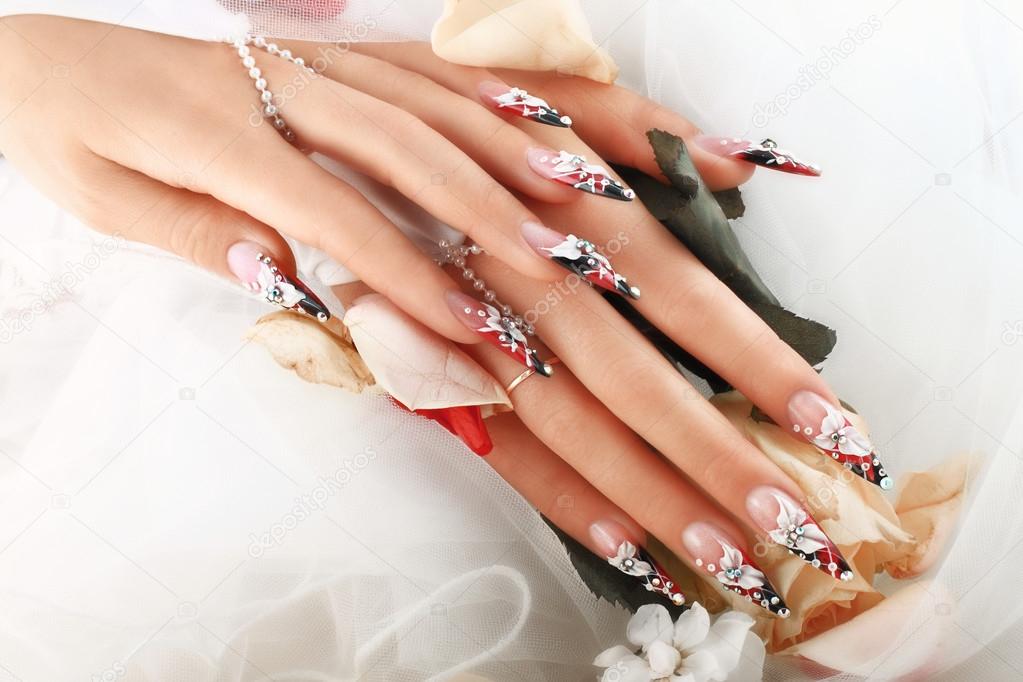 Wedding nails design.