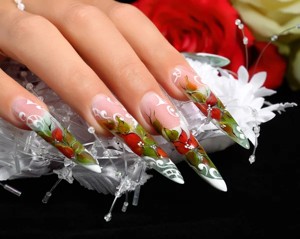 Bröllop naglar design. — Stockfoto