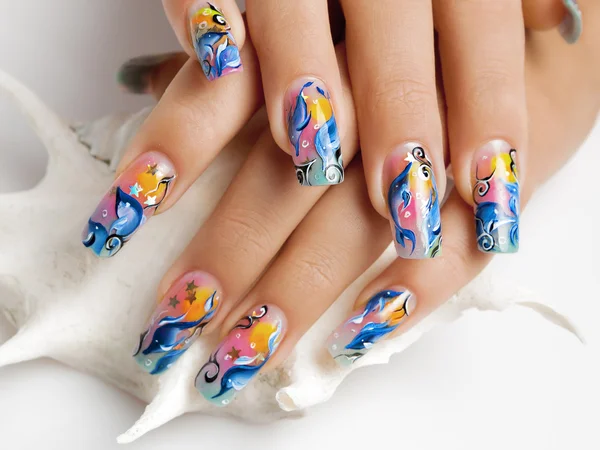 Unhas design do mar . — Fotografia de Stock