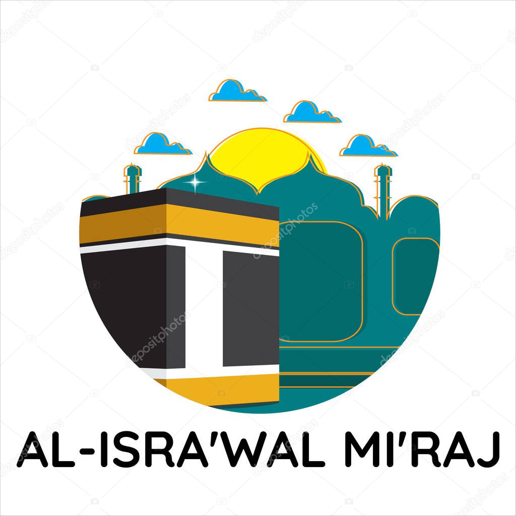 al isra wal miraj simple background vector design eps 10