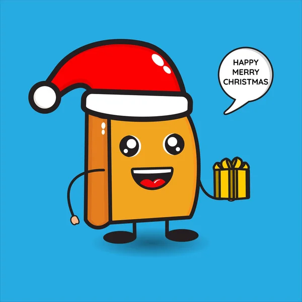 Mascot Cute Book Christmas Day Vector Design Eps Royalty Free Stock Vectors