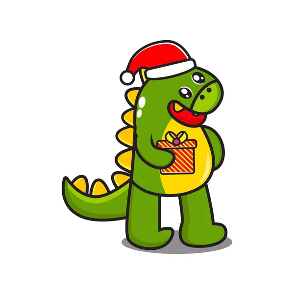 Dinosaurio Lindo Diseño Del Vector Del Día Navidad Eps — Vector de stock