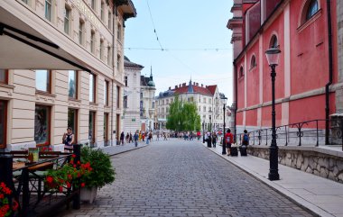 Tipik ortaçağ şehir eski binalarda