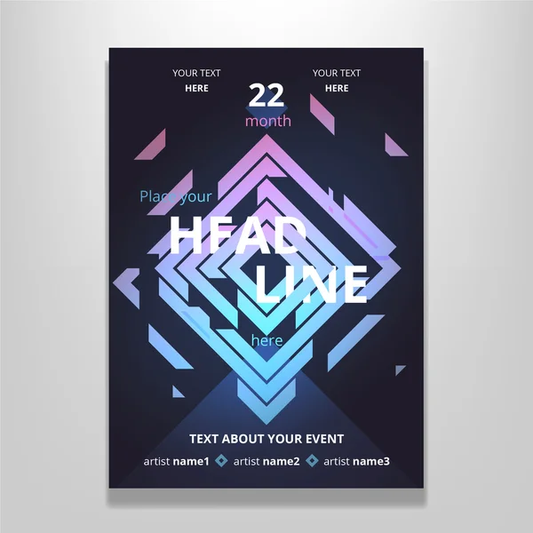 Poster kırık dikdörtgenler ile