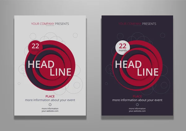 Şablon poster daireler ile