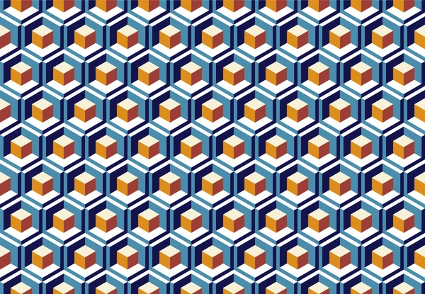 Renkli altıgenler desen