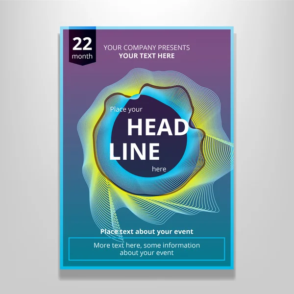Modern soyut vektör şablon afiş el ilanı broşür broşür afişini dergisine kapak tasarımı için.