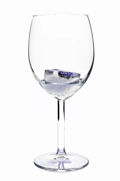 Ice in glass — Stock Photo, Image