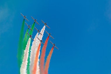 Italian tricolors arrows of republic day clipart