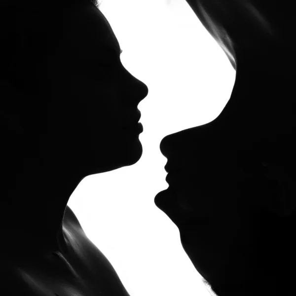 Profil dari dua gadis — Stok Foto