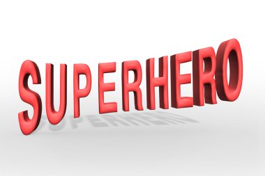 Üç boyutlu olarak süper kahraman