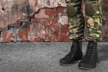 black soldier's boots clipart