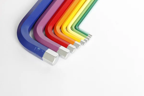 Colorido de hex allen kits de ferramentas — Fotografia de Stock