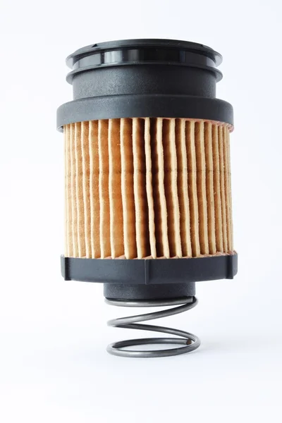 Fuel filter for engine car indetail isolate on white — Stock Photo, Image