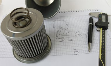 Reverse engineer fuel filter product clipart