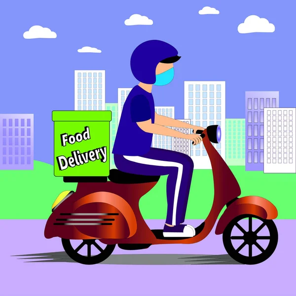 Food Delivery Fast Illustration Vector — Stock Photo, Image