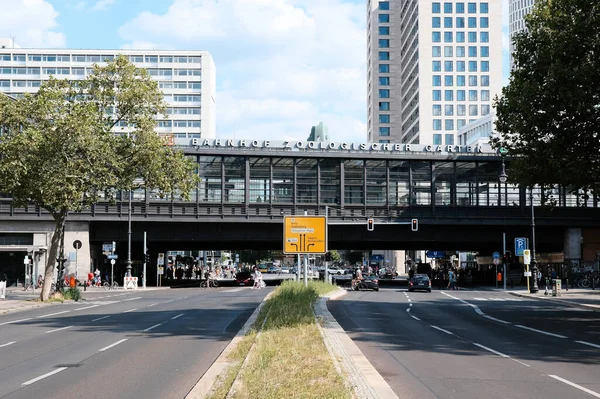 Berlin Németország 2021 Augusztus Kilátás Hardenbergstrasse Tól Bahnhof Állatkertig — Stock Fotó