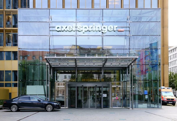 Berlín Alemania Agosto 2021 Zona Entrada Editorial Axel Springer — Foto de Stock
