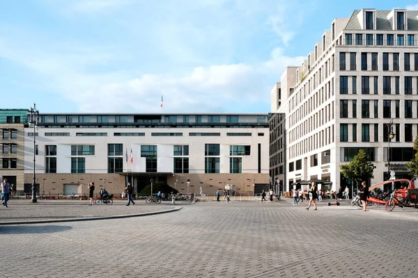 Berlín Alemania Septiembre 2021 Pariser Platz Con Vistas Embajada Francia — Foto de Stock