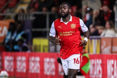 Dru Yearwood of Rotherham United during the The Vertu Trophy Northern Group E match Rotherham United vs Oldham Athletic at New York Stadium, Rotherham, United Kingdom, 7th October 2025  