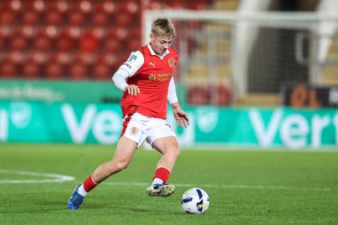 Kane Richardson of Rotherham United in action during the The Vertu Trophy Northern Group E match Rotherham United vs Oldham Athletic at New York Stadium, Rotherham, United Kingdom, 7th October 2025 