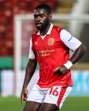 Dru Yearwood of Rotherham United during the The Vertu Trophy Northern Group E match Rotherham United vs Oldham Athletic at New York Stadium, Rotherham, United Kingdom, 7th October 2025 