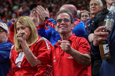 Hull KR fans during the 2025 Betfred Super League Grand Final Hull KR v Wigan Warriors at Old Trafford, Manchester, United Kingdom, 11th October 2025