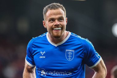 Joe Burgess of Hull KR in the pre-game warm up during the 2025 Betfred Super League Grand Final Hull KR v Wigan Warriors at Old Trafford, Manchester, United Kingdom, 11th October 2025 